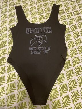 Brand New no tags Led Zeppelin Black Women’s One-Piece body suit